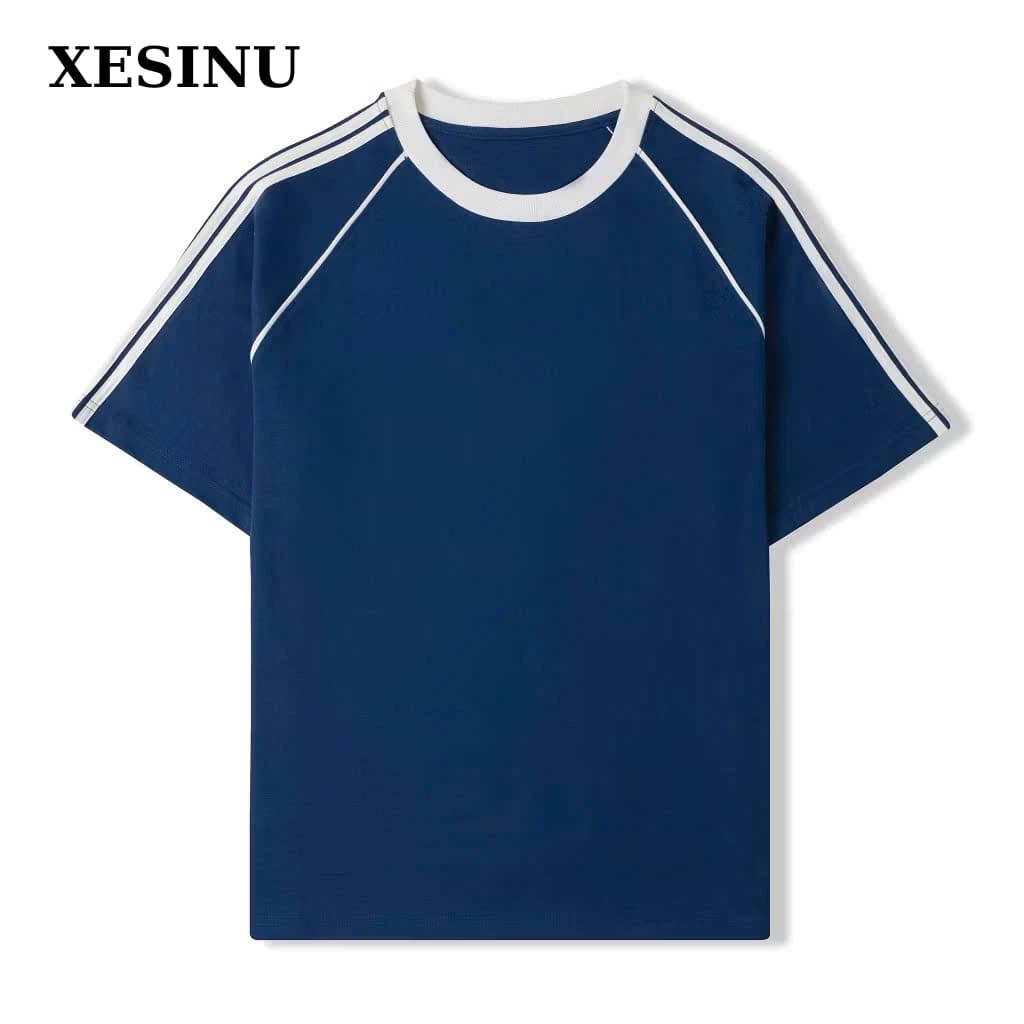 Áo thun raglan line nam nữ  phối line cotton 250GSM basic tee đơn giản XESINU