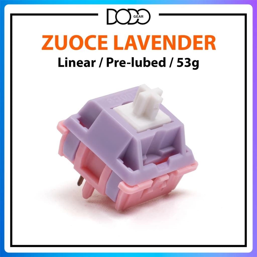 Switch Zuoce Lavender 5 PIN Linear 53g công tắc bàn phím Switch Zuoce Lavender DoDo Gear