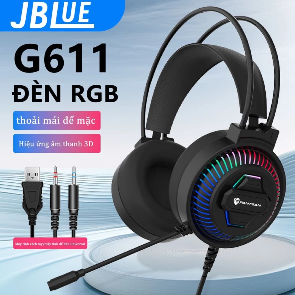JBLUE Tai Nghe Chơi Game Có Dây - Âm Thanh Sống Động, Mic Rõ Nét, Hỗ Trợ PC/Điện Thoại
