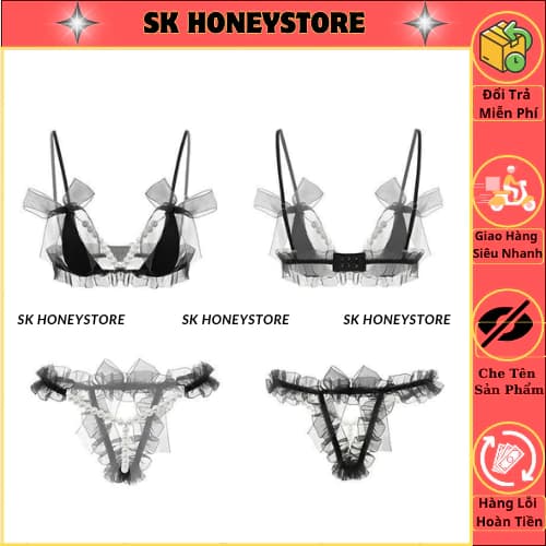 Bộ đồ ngủ nữ ren đính hạt quyến rũ MS1591 🎀 Đồ ngủ nữ
