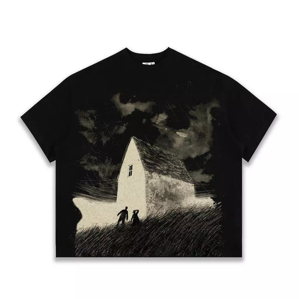 [ New version ] Áo Thun Oversize Form Boxy" Đêm Giông Tố" Cotton 100%- Local Brand THE SLICK WAY
