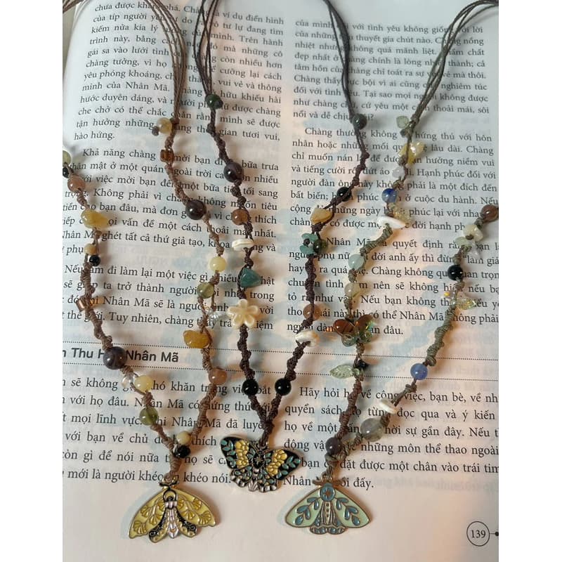Dây chuyền “Butterfly Flower” - Vòng cổ Vintage - Phụ kiện trang sức -  - Vòng cổ Vintage - Trang sức - HYGGE ♡.•*