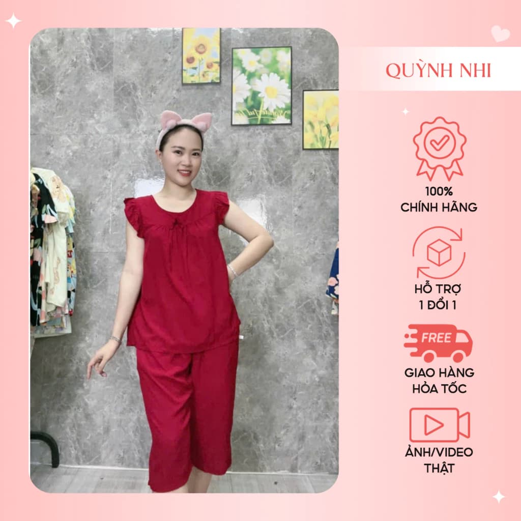 Bộ pijama cánh tiên, chất liệu vải tole thoáng mát dễ thấm hút mồ hôi, mặc ở nhà đi ngủ TL239