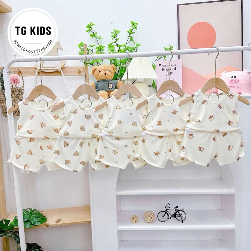 (MS281) Bộ ba lỗ peptit thun lạnh in hình siêu mềm siêu mát cho bé sơ sinh đên 14 kg