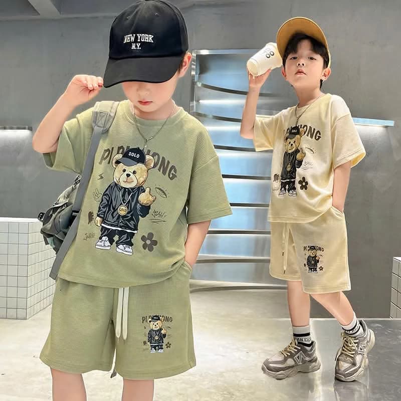 quần áo bé trai - đồ bộ cộc tay cho bé trai - bộ cộc tay bé trai chất liệu sợi tre thông hơi 5-16kg