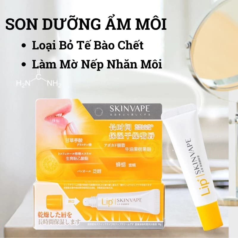 Son Dưỡng Môi SKINVAPE Làm Mờ Nếp Nhăn Loại Bỏ Tế Bào Chết Và Ngăn Ngừa Nứt Nẻ Môi.