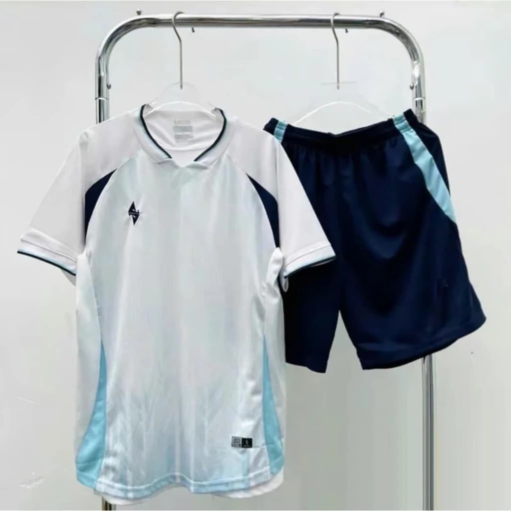 Bộ áo quần bóng đá,áo đá banh nam nữ PP xanh in tên số theo yêu cầu, áo thể thao chất liệu mè