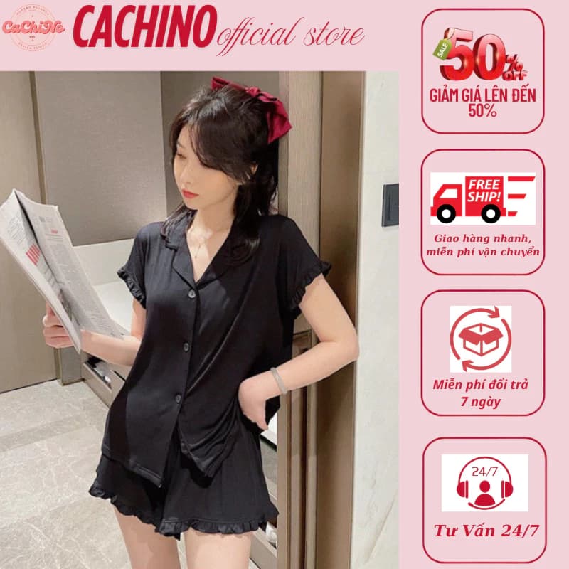 Bộ pijama cao cấp. Bộ ngủ mặc ở nhà lụa trơn tay bèo nhiều màu, mặc Thoáng Mát Dễ Chịu C07