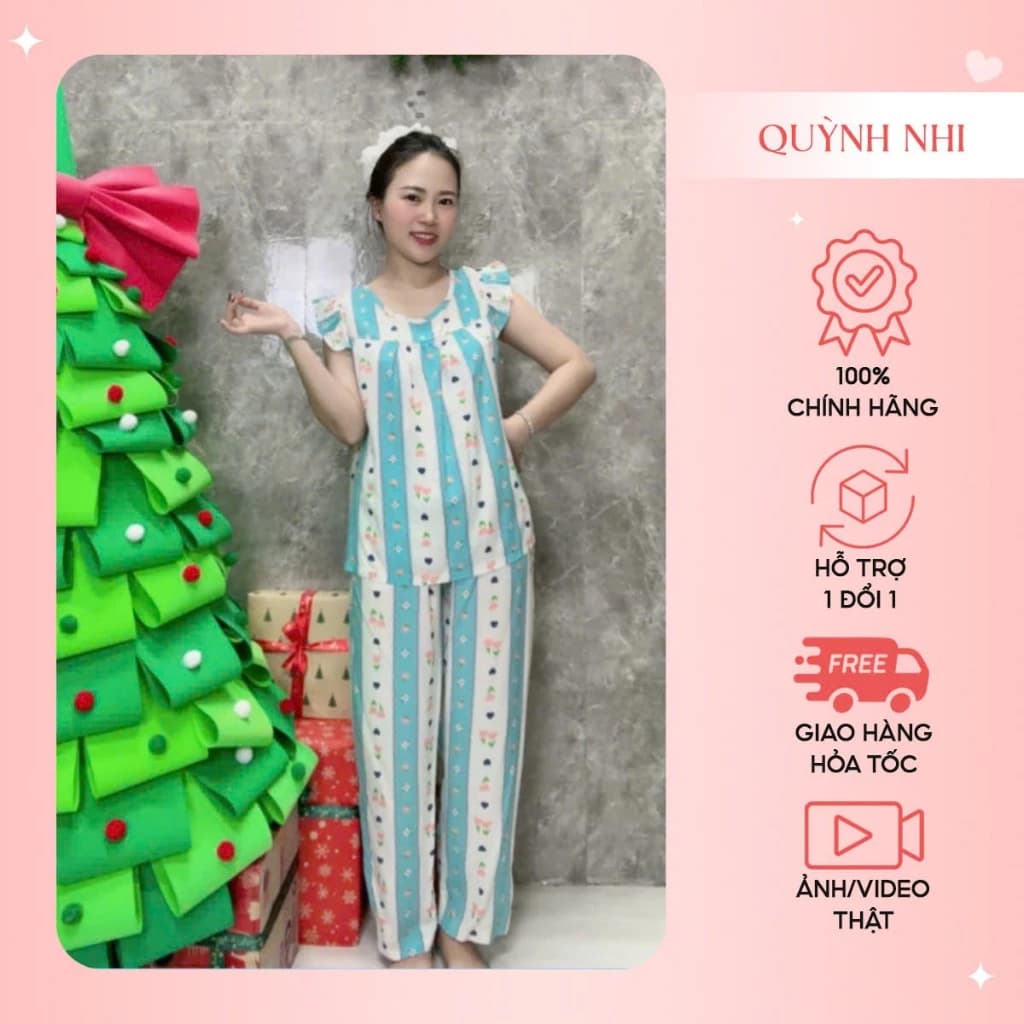 Set đồ nữ,, áo cánh tiên quần họa tiết thời trang, chất tole lanh mềm mịn mát TLD243