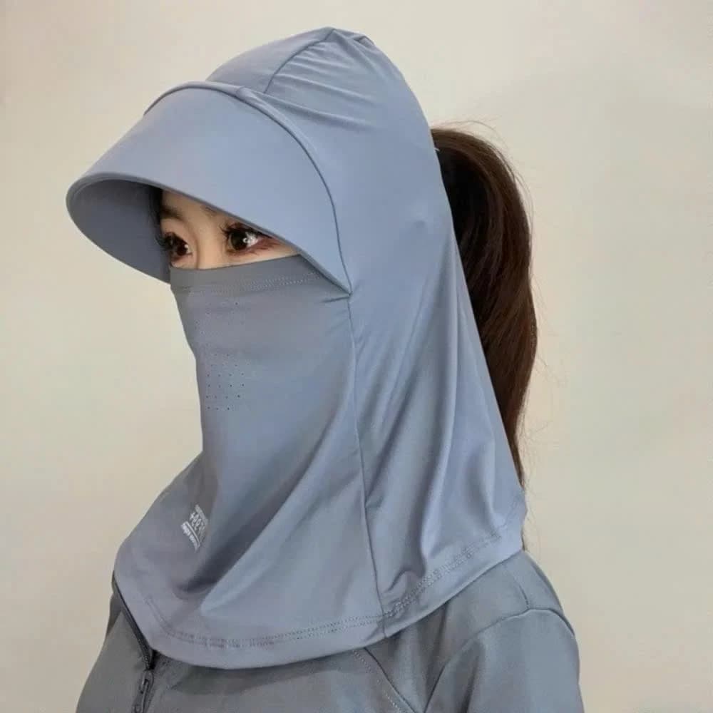 Mũ mùa hè bằng lụa băng dành cho nữ Mũ chống nắng có đèn nắng thoáng khí Đi xe đạp ngoài trời Mũ đi biển Tấm che bảo vệ
