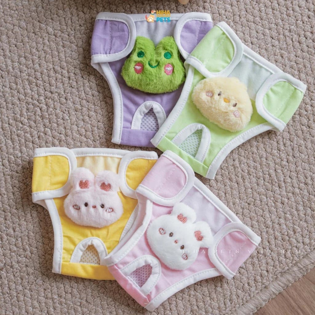 Tã Quần Hoa Tulip, Gấu, Trái Tim Cho Chó Cái, Quần Chip Cho Thú Cưng Những Ngày Rụng Dâu Hiha Pets
