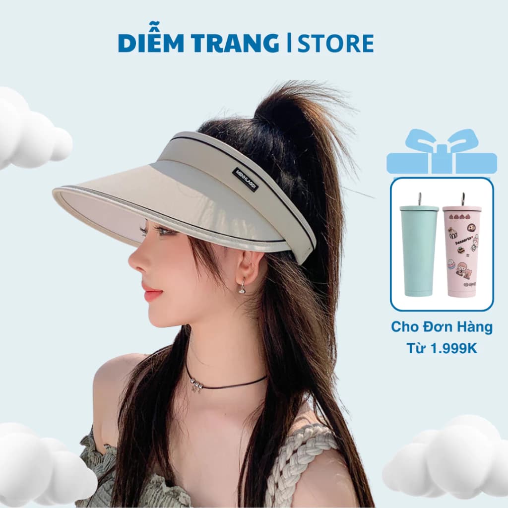 Mũ chống nắng rộng vành thời trang - nón nữ nửa đầu chống nắng chống UV năng động ( Hàng Đẹp )