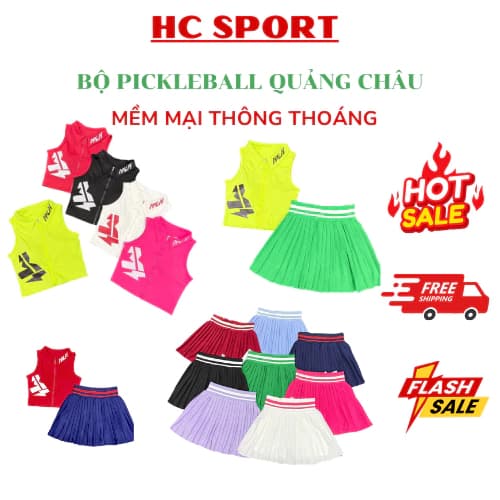 [NEW PICKLEBALL] Bộ thể thao nữ, Bộ váy áo chơi Pickleball Golf Tennis Cầu lông - Hàng QC cao cấp
