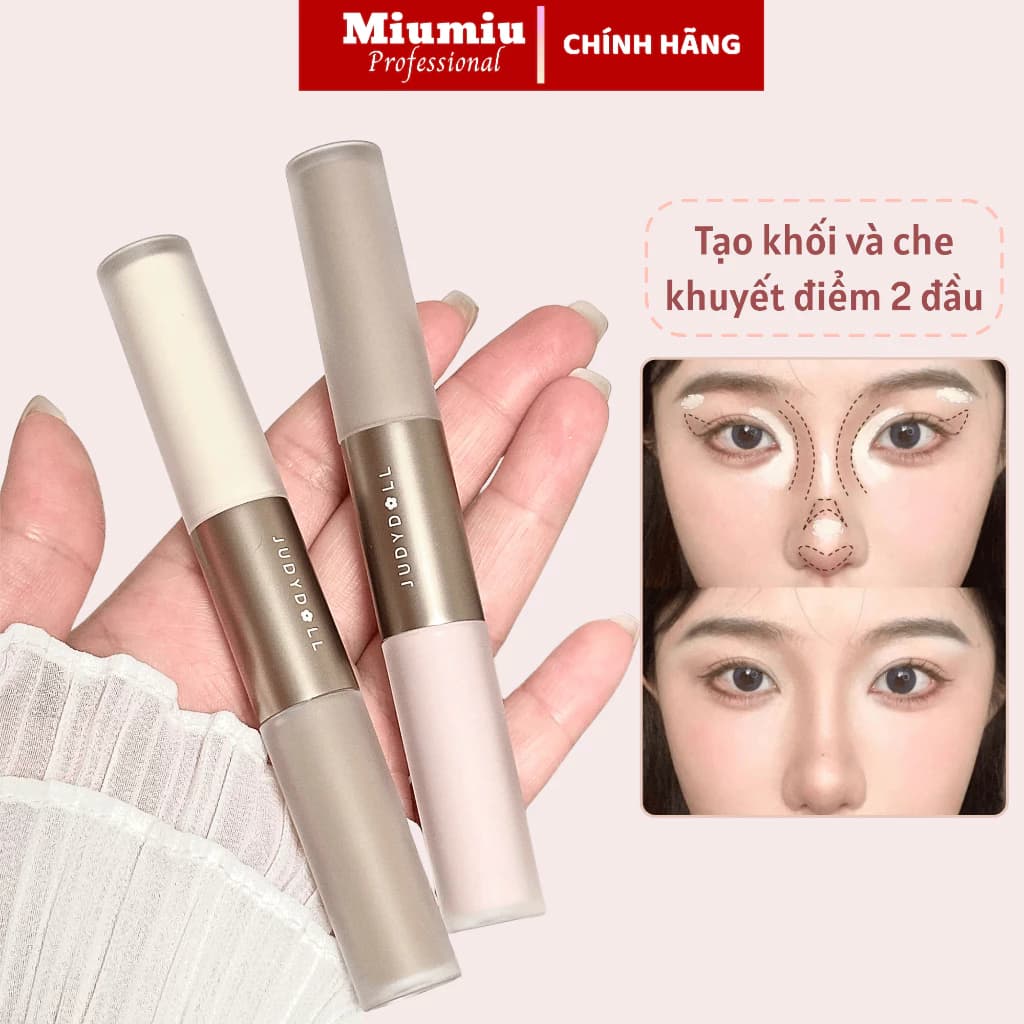 Bút Tạo Khối 2 Đầu Dạng Kem Tiện Dụng Bền Màu Lâu Trôi Liquid Highlighter & Contour Duo 4.8g