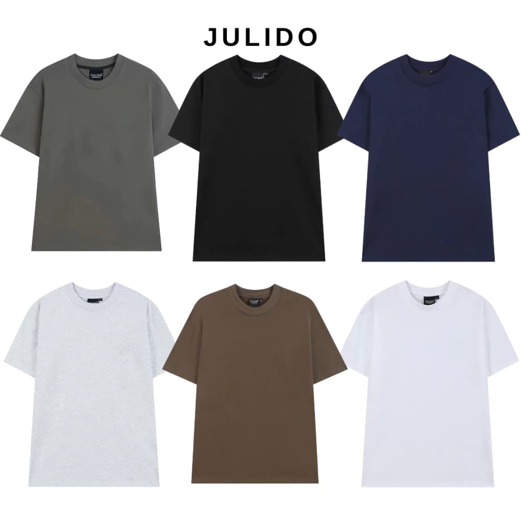 Áo cotton trơn cao cấp 250gsm nam nữ JULIDO