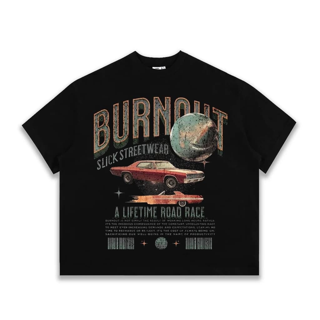 Áo Thun Form Big Boxy "BURNOUT" Cotton 100% - Local Brand THE SLICK WAY UNISEX