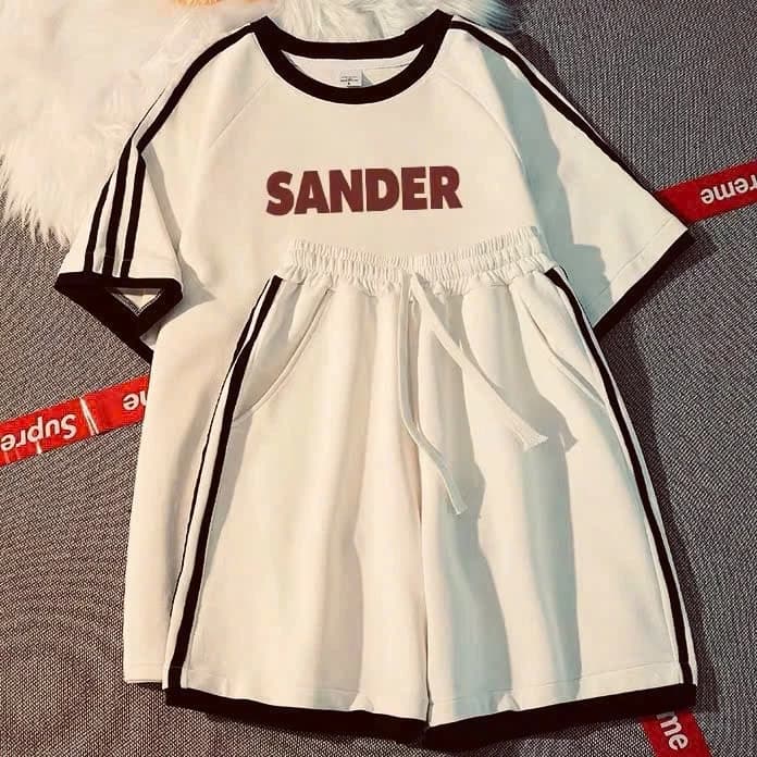 Set đồ nữ SANDER NAD - bộ quần áo nữ mặc nhà cotton mì nỉ form rộng thoáng mát bộ thể thao nữ Genz