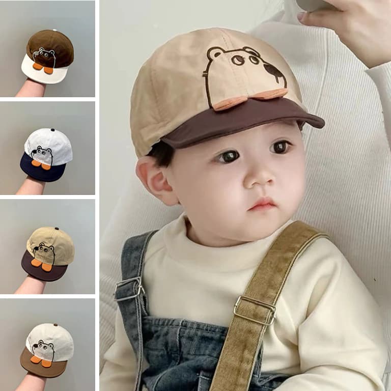 Trẻ Em Nhanh Khô Mũ Bóng Chày Xuân Hè Mỏng Mềm Viền Mũ dễ thương Bé Trai Bé Gái Mũ Chống Nắng