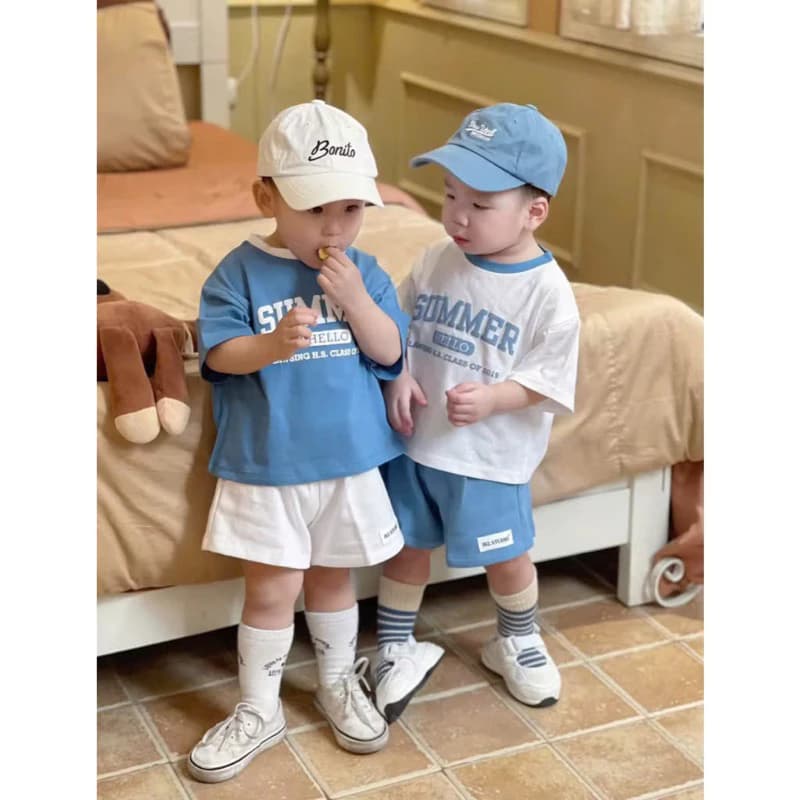 Không túi - Com bo 2 bộ Quần áo trẻ em, Bộ cộc tay bé trai chất kiệu cotton tàu mềm mịn 5-18kg