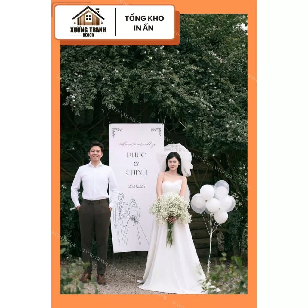 (HỎA TỐC HN) Phông nền treo chụp ảnh cưới,chụp wedding,decor đám cưới,KHÁCH IB THIẾT KẾ TRƯỚC KHI IN - XƯỞNG TRANH DECOR