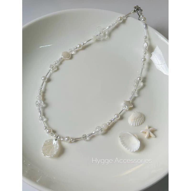 Vòng cổ “🌊 Pearl Daz 🌊” sò sao biển Thép Không Rỉ- Dây chuyền vỏ sò sao biển - Trang sức phụ kiện đi biển - HYGGE ♡.•*