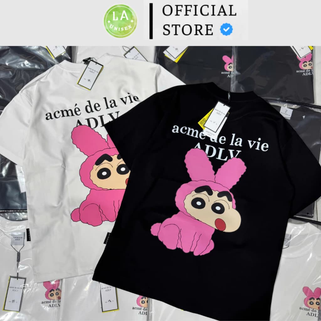 Áo Thun ALD.V x Cu Shin Siêu dễ thương form rộng unisex, vải cotton 2 chiều, full tem tag túi zip