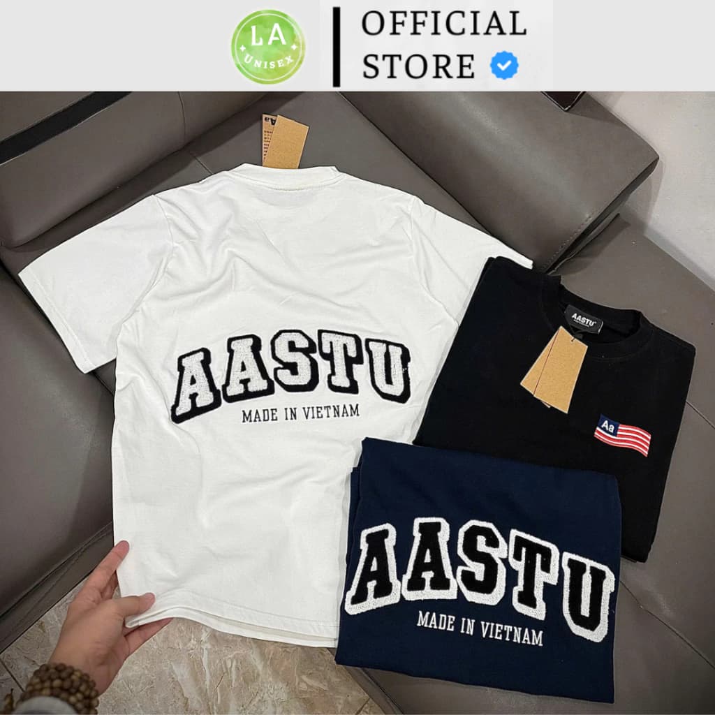 [FREESHIP] Áo Thun AaStu V2 Thêu xù, Cotton 2 chiều 100%,Full Tem Tag Mac Túi Zip,Chuẩn Hàng Cao Cấp