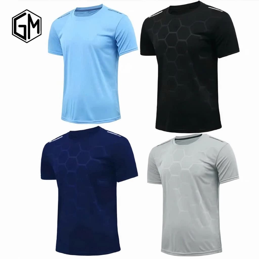 Áo Thun Nam Cộc Tay Dập Vân Chìm BÓNG Co Dãn Bốn Chiều Thoải Mái Thời Trang