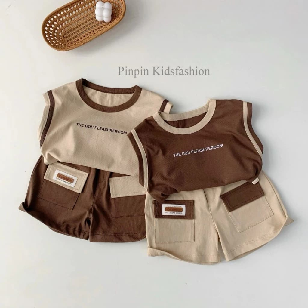 Bộ Quần Áo Ba Lỗ Sát Nách Chất Liệu Cotton Mềm Mại Dành Cho Bé từ 6-26 Kg