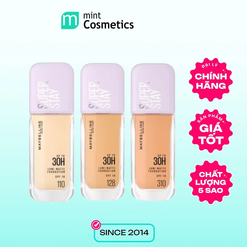 Kem Nền Băt Sáng Maybelline New York Lumi Matte Super Stay Che Phủ Siêu Nhẹ Mặt 35ml