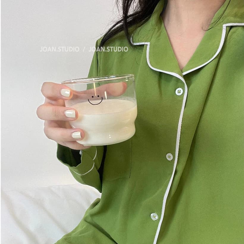 Đồ Bộ nữ màu xanh Matcha, Giặt máy không bị nhăn, Set Đồ Mặc Ở Nhà Chất Đũi Lạnh
