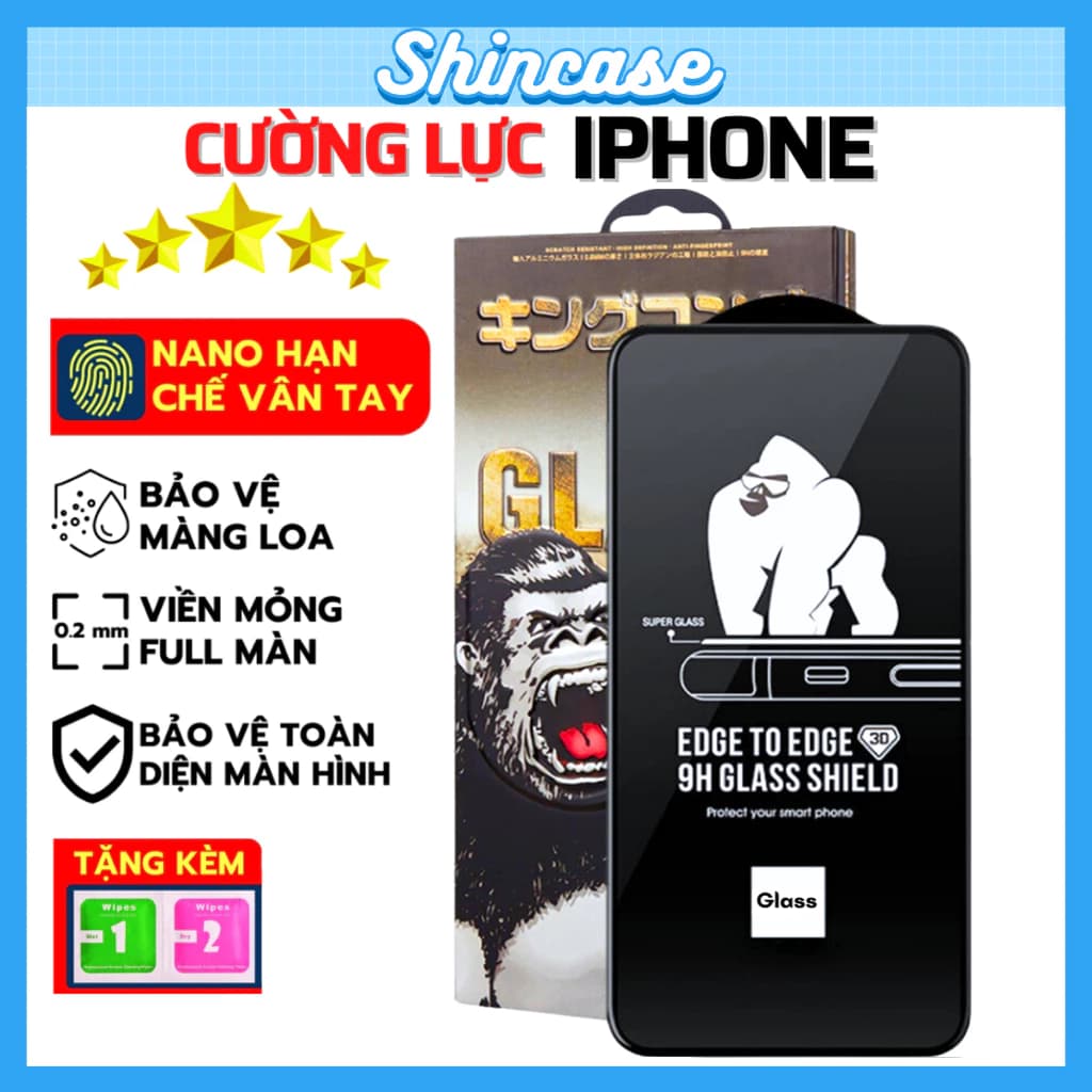 Kính Cường Lực iPhone KK 4D Cao Cấp Full Màn iPhone 6/6s/7/8/Plus/X/XS/XR/11/12/13/14/15/16/17/18/Pro/Max/Mini/Air