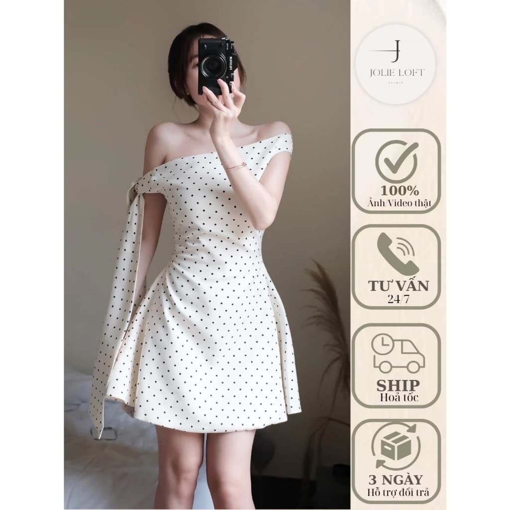 Váy nữ dự tiệc thiết kế Datie Dress JOLIE LOFT, đầm dáng ngắn sang trọng đi chơi đi tiệc