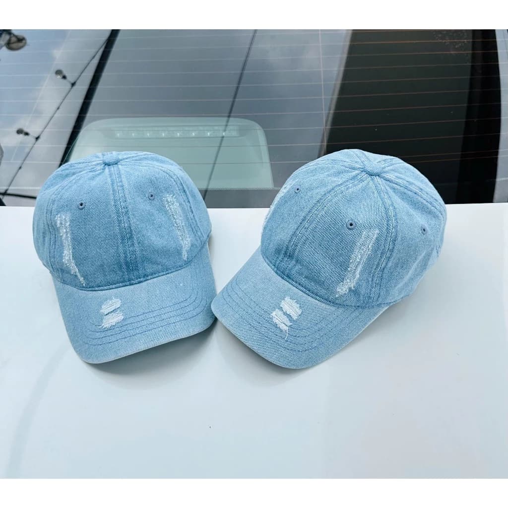 Mũ lưỡi trai JEAN RÁCH form mềm, Nón chống nắng , phong cách bụi , free size , không phai màu
