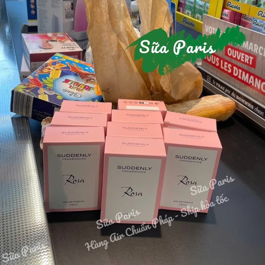 Nước hoa Suddenly Rosa chai 75ml, giúp mọi cô gái đều trở lên quyễn rũ và thu hút hơn_Sữa Paris Aderma