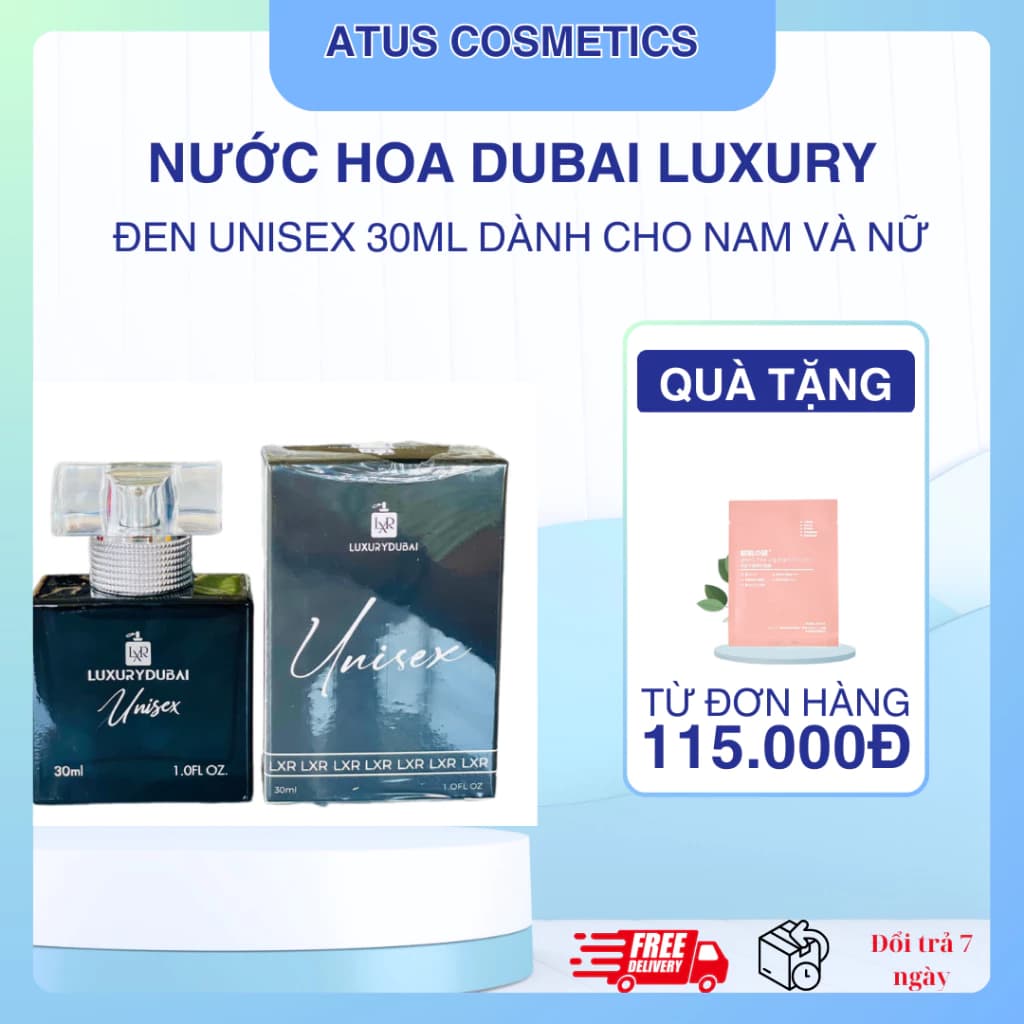 UNISEX 30ML Nước hoa DUBAI LUXURY thơm cá tính ,lôi cuốn Tone mùi gỗ ngọt nhẹ, thanh mát nam và nữ