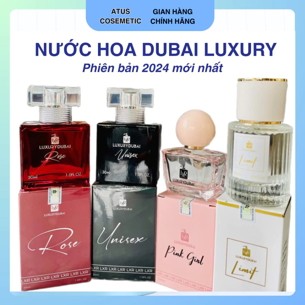 Nước hoa DUBAI LUXURY mẫu 2024 phiên bản 30ml Pink girl - Limit - Rose - Unisex dành cho Nam và Nữ