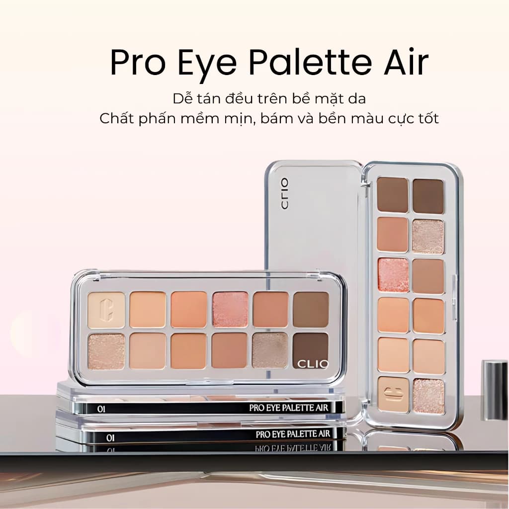 Bảng Phấn Mắt CLIO Pro Eye Palette Đủ Màu Dịu Dàng Cá Tính, Chất Phấn Mịn Chống Trôi Chuyên Dùng Makeup
