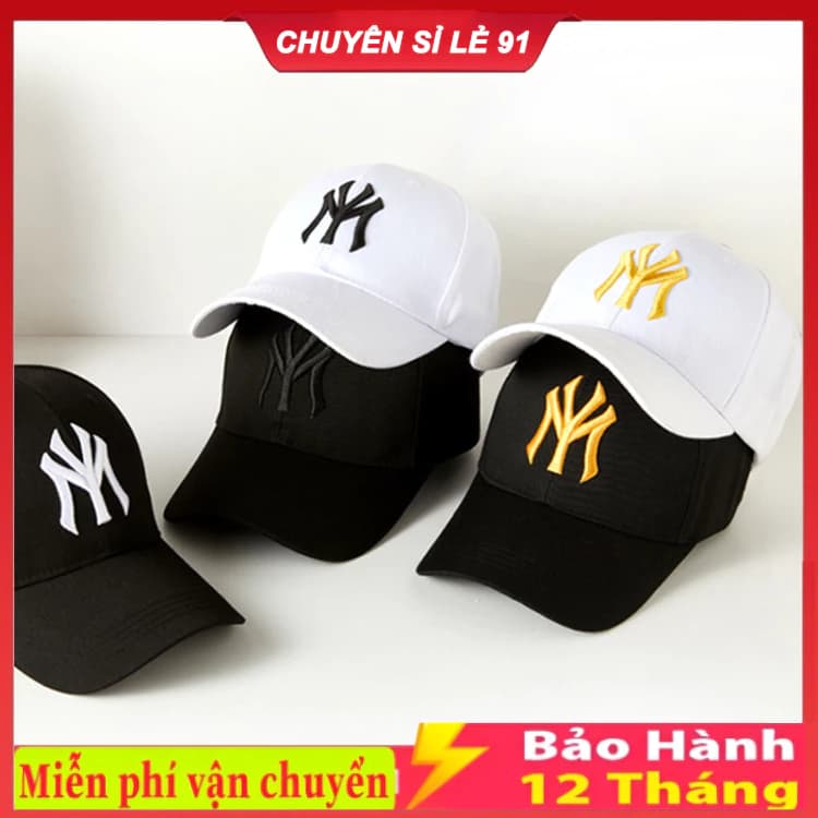 Mũ lưỡi trai, Nón kết thêu NY rẻ đẹp phù hợp nam nữ