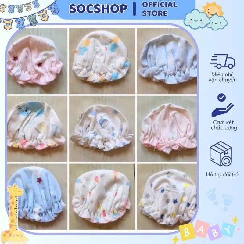 Mũ bèo cotton chun mềm cho bé