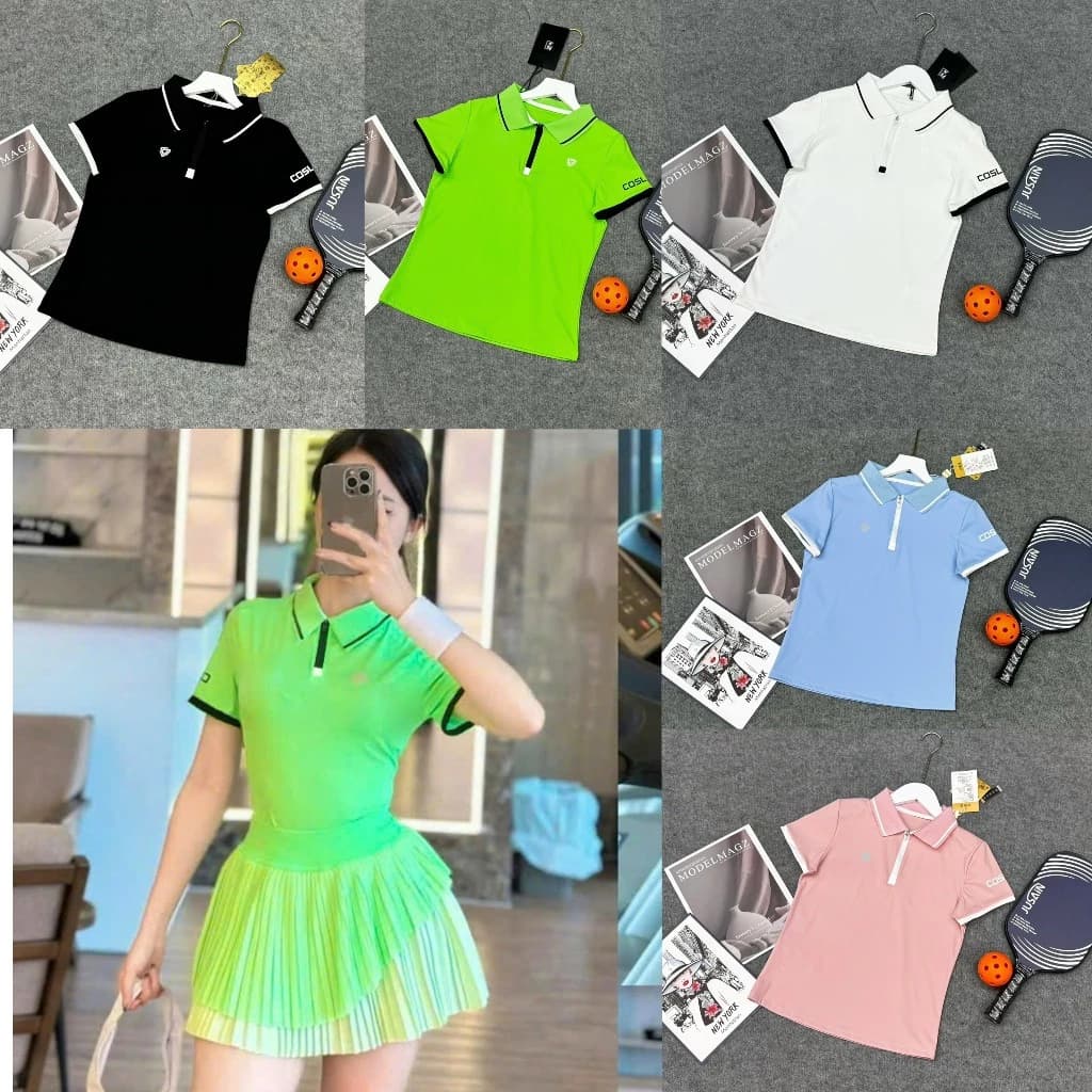 Áo thể thao nữ, Áo QC cổ  Đức cao cấp chơi Pickleball, Golf, Tennis....