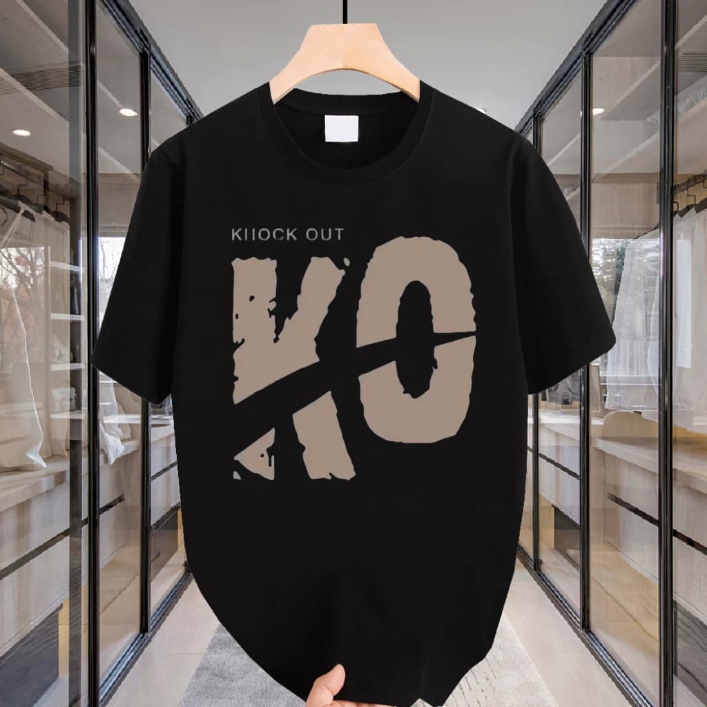 Áo thun nam tay lỡ HappyFamily tay ngắn I'M OK - Áo nam KO Chất vải cotton 100 cao cấp 2 màu Đen Trắng 2 mặt