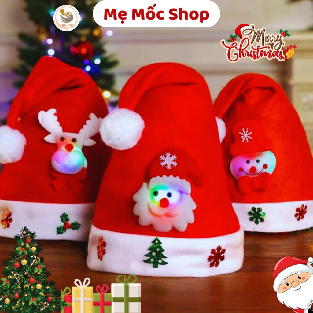 [ Tuyển Sỉ ] Mũ Noel Cho Bé, Phụ Kiện Quà Tặng Noel Cho Bé, Đồ Trang Trí Giáng Sinh Memocshop