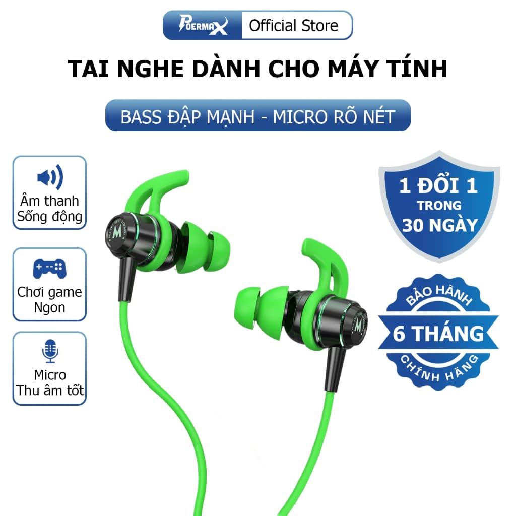 Tai nghe gaming dành cho pc và laptop có micro đàm thoại dây dài 3m