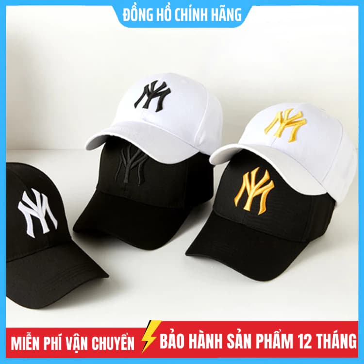 Nón Mũ Lưỡi Trai Nam NY , HOT TREND, Logo Thêu Nổi, Nón Kết NY Form Chuẩn