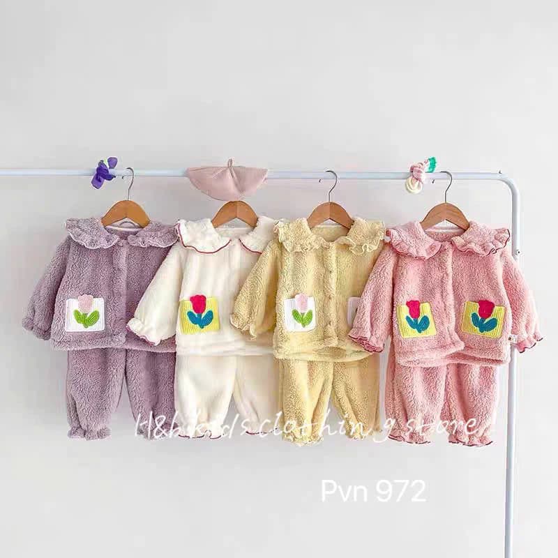 quần áo trê em, bộ lông cúc giữa cho bé gái