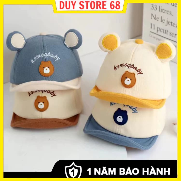 Mũ Lưỡi Trai Hình Tai Gấu Dễ Thương Cho Bé