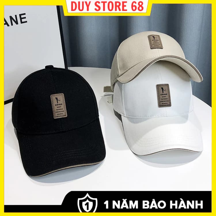 Mũ lưỡi trai nam thời trang Ediko vải cotton nhiều màu