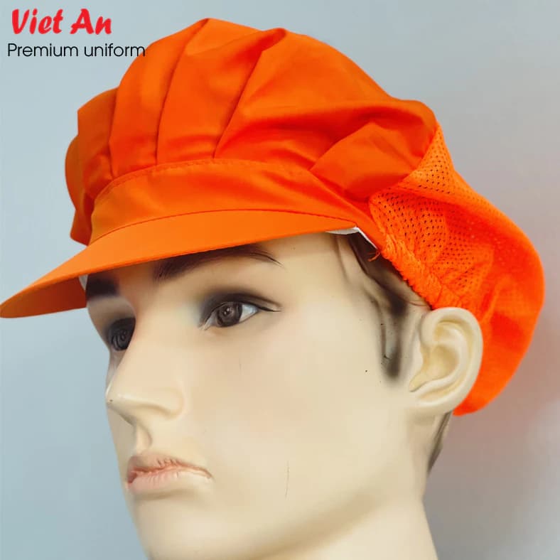 Nón thủy sản phối lưới, nón trùm tóc dùng trong phòng sạch, mũ bảo hộ công nhân thực phẩm