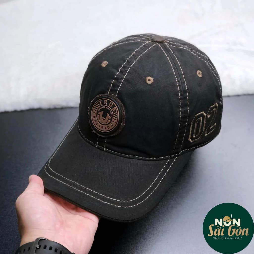 Nón kết, mũ lưỡi trai ÔNG ĐỊA TRUE RELIGION vải Kaki form chuẩn siêu đẹp (Ảnh thật)